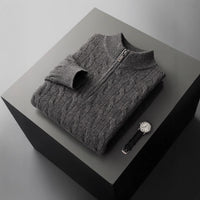 Jacquard Double-strand Thickened Long-sleeved Sweater