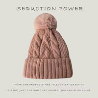 Winter New Knitted Hat All-matching Woolen Hat Solid Color Knitted Hat