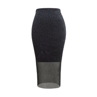 European And American Womens Elegant Gold And Silver Thread Mesh Dress