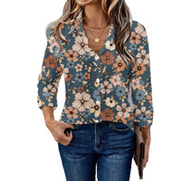 Women's Summer 3D Printed Blouse