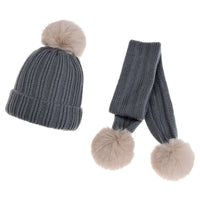 New Drawn Knitted Children's Hat Scarf Set