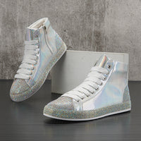 Men's Rhinestone Laser High Top Shoes