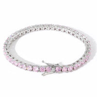 European And American-style Colorful Zircon Single-row Tennis Bracelet Jewelry