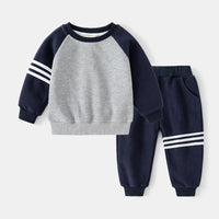 Boys' Patchwork Sleeve Bars Sweater