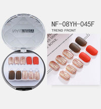 Korean Wearable Nail Art Short 30 Pieces In A Box Waterproof Removable Nail Art Ins Manicure Fake Nails