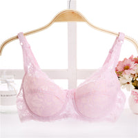 Thin Breathable Plus Size Lace Push Up Adjusting Bra