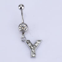 English alphabet hypoallergenic body piercing navel nail