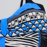 Strap retro printed sexy backless ladies one-piece swimsuit