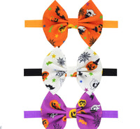 Children's pumpkin head elastic bow headband