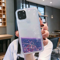 Compatible with Apple , Glitter liquid mobile phone case