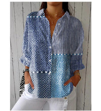 Women's Creative Fashion 3D Printing Lapel Casual Shirt