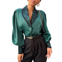 Sophisticated Cardigan With A Lapel Collar And V-neck Shirt