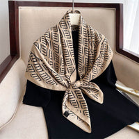 Fashion Printed Silk Scarf Twill Silk High Quality Square Scarf