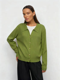 Women's V-neck Casual Fashionable Knitted Cardigan