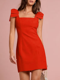 Women's Dress With Bow Tie Vest