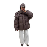 Casual Loose Slim-fit Hooded Mid-length Puffer Coat For Women