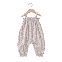 Baby Girl Flower Strap Floral Romper