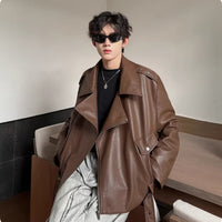 Men's PU Leather Jacket Sophisticated And Slightly Rebellious Look