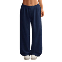 Womens Loose Casual Drawstring Sports Flare Wide-Leg Pants Womens Trousers