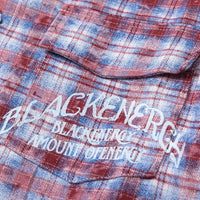 Distressed Washed Plaid Long-sleeved Shirt European And American Fashion Retro Tie-dye