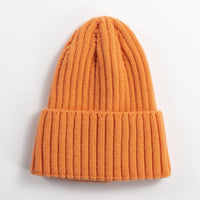 Knitted Hat Women's Korean-style Versatile Solid Color Woolen Hat Women's Outdoor Thickened Warm Beanie Hat