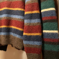 American-style Vintage Premium Striped Crewneck Sweater
