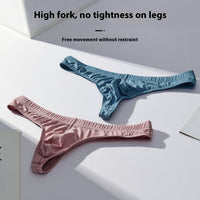 Men's Transparent Ice Silk T-shaped Panties Shorts Plus Size