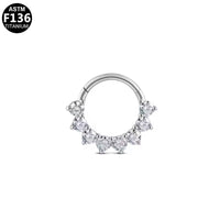 G23 Titanium Alloy Zircon Nose Stud