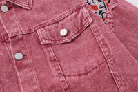 Heavy Industry Washed And Worn Stitching Edging Denim Jacket