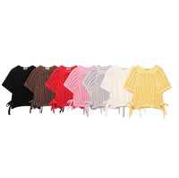 Women's Side Thick Needle Sweater With Trim