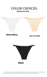 Pure Desire Low Waist Ice Silk Seamless Panties Women's Half Sheath Bikini Sexy Strip Grinding