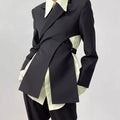 Hollow-out Midriff Two-piece Waist-tight Suit