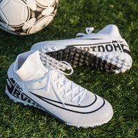 High-top Football Shoes, Broken Nails, Hidden Anti-skid Spikes Football Shoes