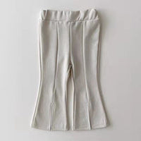Infant Toddler Spring And Autumn Girls' Candy Color Bell-bottom Pants Baby Temperament Split Trousers
