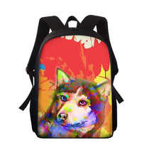 Pet dog print backpack