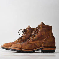 Thick heel rivet men's boots