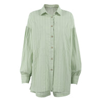 Cotton Pajamas You Can Wear Outside Comfortable Relaxed Fit Long Sleeve Shorts Womens Loungewear