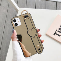 Compatible with Apple , Wristband love mirror phone case