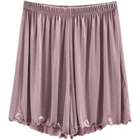 Summer High-waist Loose-fitting Skirt-trousers Capri Pants Wide-leg
