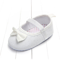 Baby Girl Solid Color Toddler  0-6-12 Months Non-slip Shoes Bow