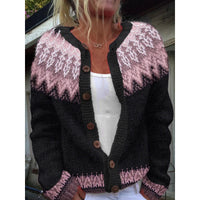 D Digital Printing Cardigan Knitted Coat Women's Early Spring And Autumn Coat