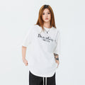 Zipped Round Neck Casual Direct Injection Letter Printed T-shirt Men