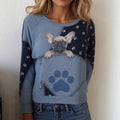 Women's Casual Christmas Digital Printing Sweater