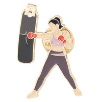 Fitness Alloy Brooch Running Backpack Small Gift