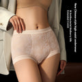 Female Lace High Waist Plus Size Fiberglass Antibacterial Underwear