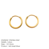 Fashionable Gold-Plated Stainless Steel Earrings