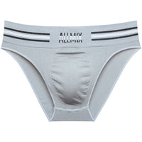 Men Color Strip Sports Style With Letters Seamless Low Waist Panties
