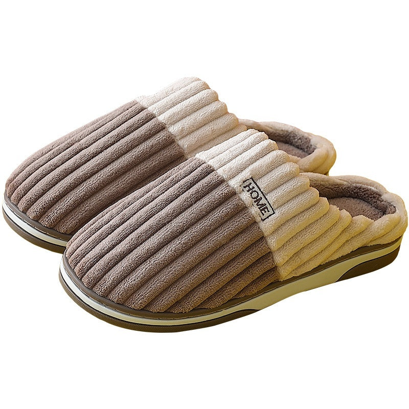 Men's Cotton Slippers Home Autumn And Winter Thick Bottom Non-slip Home