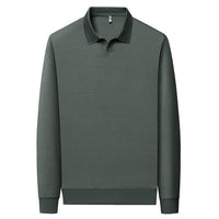 New Men's Vertical Stripes Solid Color T-shirt Bottoming Shirt