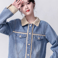 Retro Mid-length Long Sleeve Jacket For Women